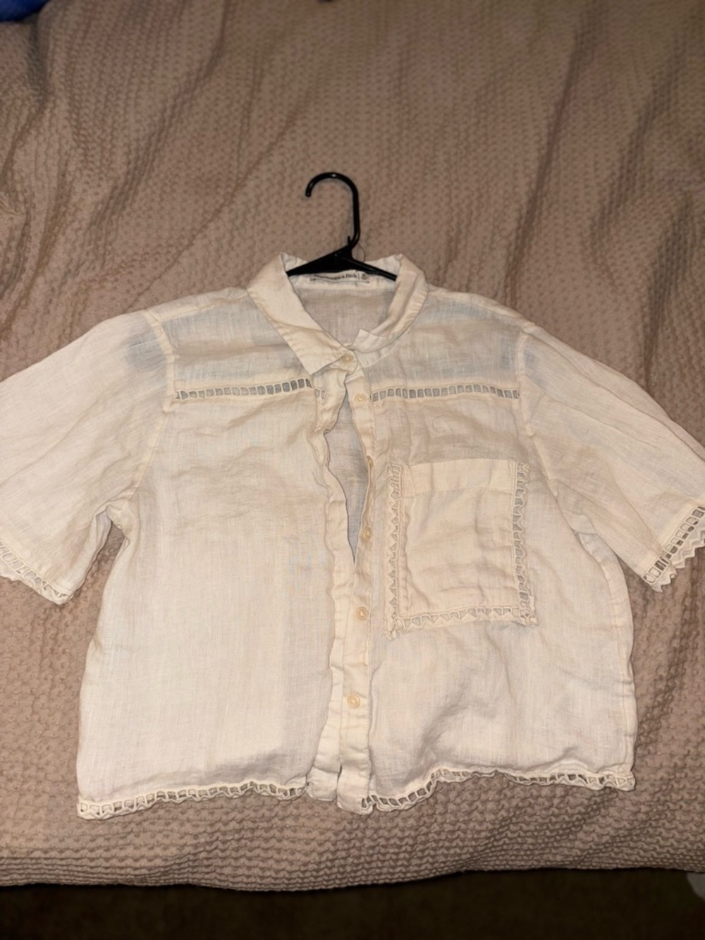 Abercrombie and Fitch 100% Linen Crop Top